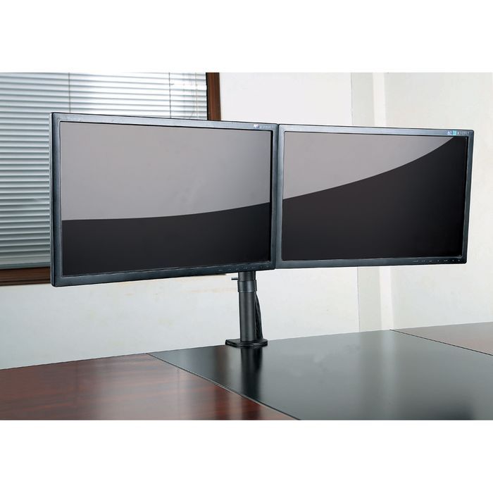 Uchwyt biurkowy do dwóch monitorów LED LCD 13-27 cala PIVOT L-02N