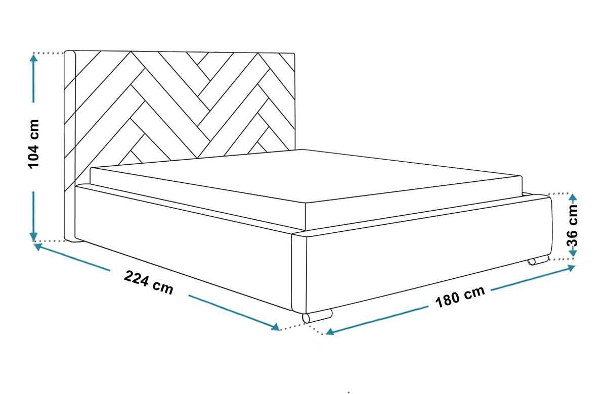 Łóżko 160x200 tapicerowane Royal 4 z pojemnikiem stelaż