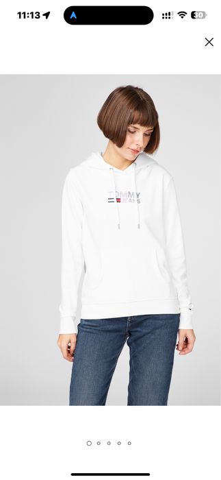Tommy Jeans жіноче біле худі