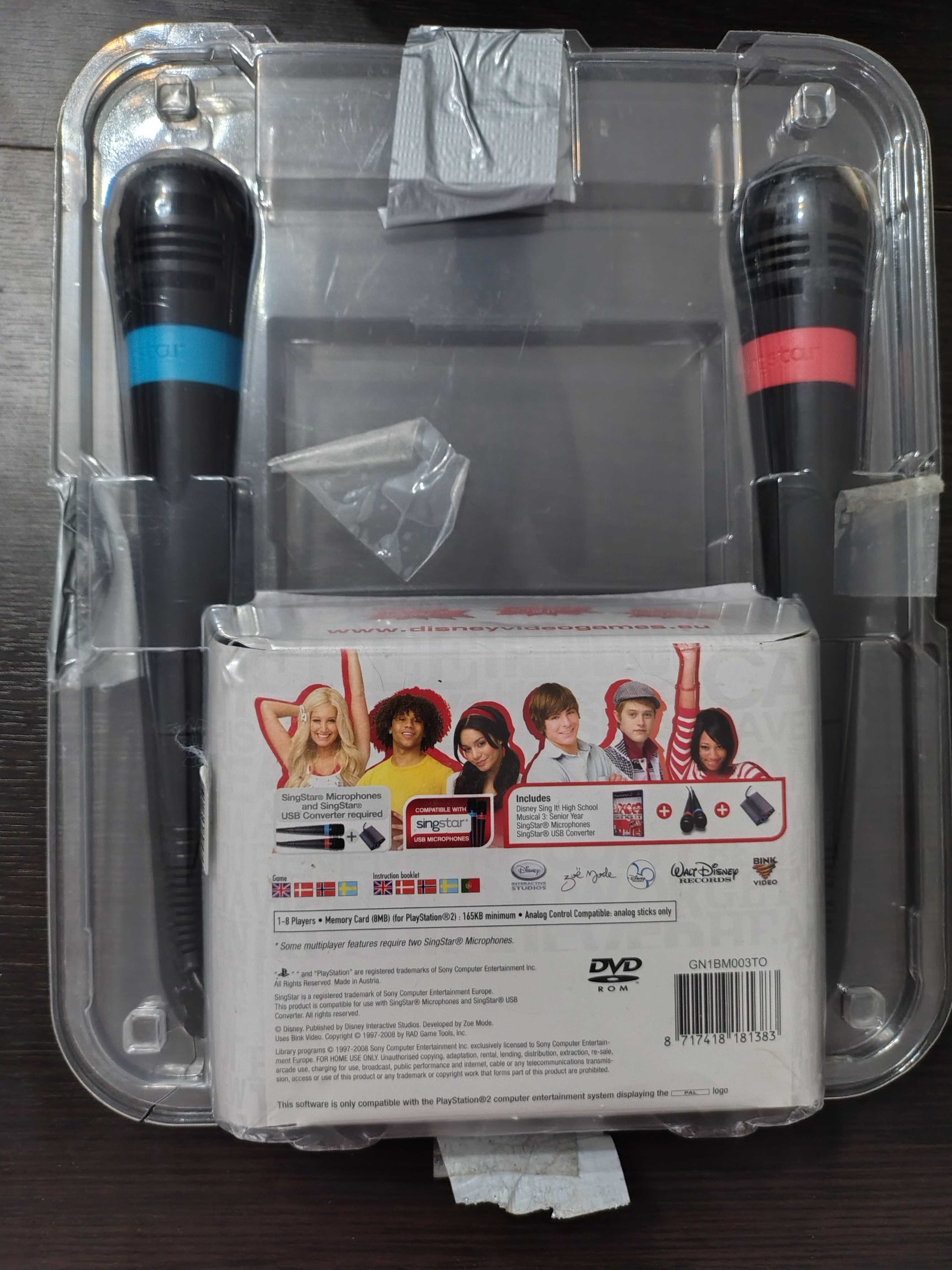 Zestaw Mikrofony przewodowe Singstar + odbiornik PS3 PS2