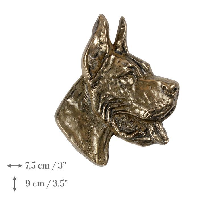 Dog niemiecki plakietka z zimnego brązu Art-Dog