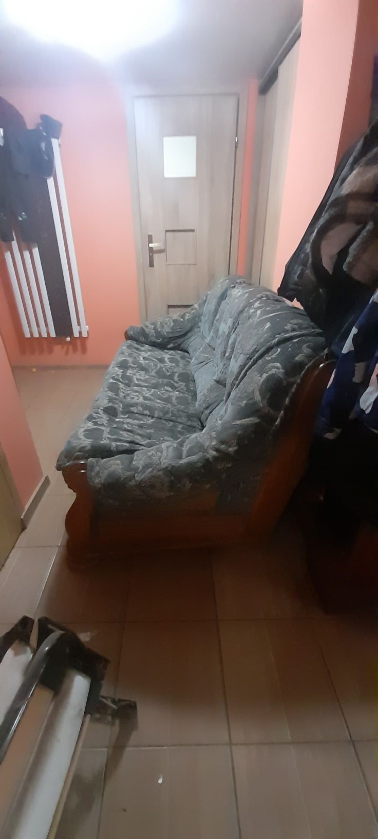 Sofa rozkładana dębowa