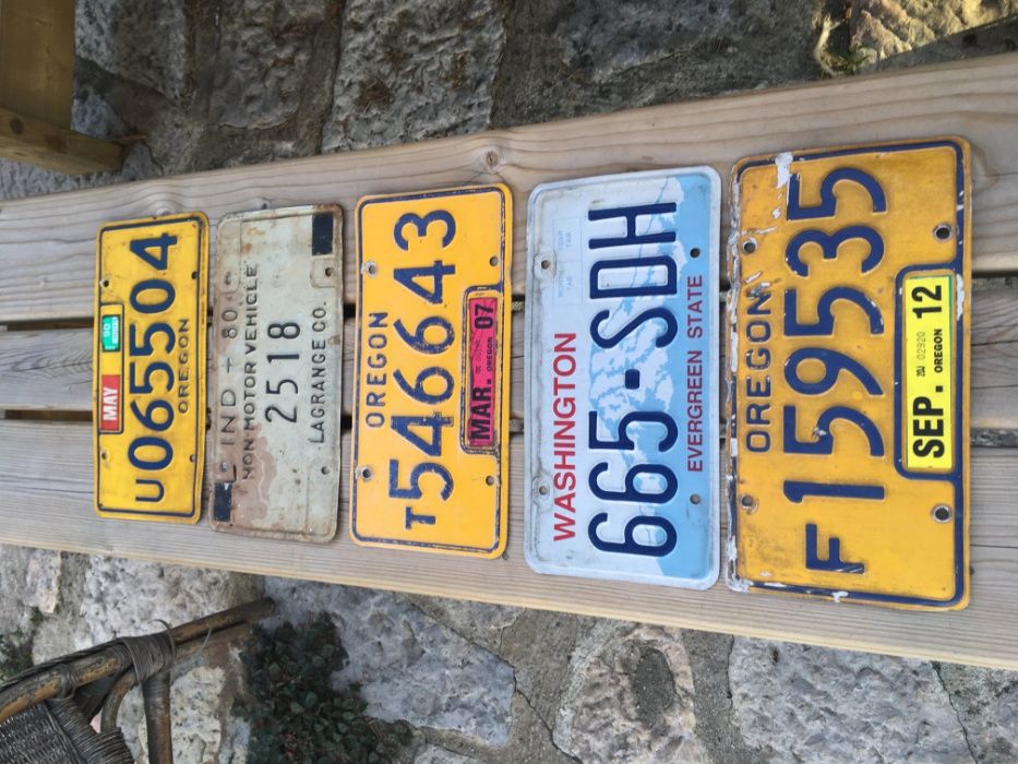 placas/chapas matricula vintage