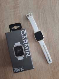 Zegarek sportowy Garmin Venu Sq biało-złoty