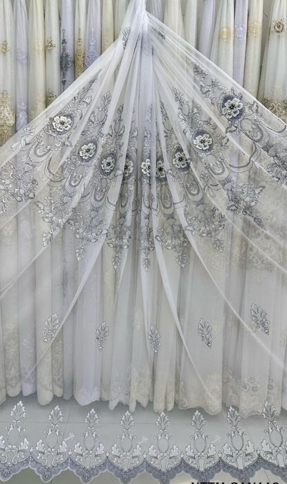 3D тюль королівська бамбук нитка тюлі штори