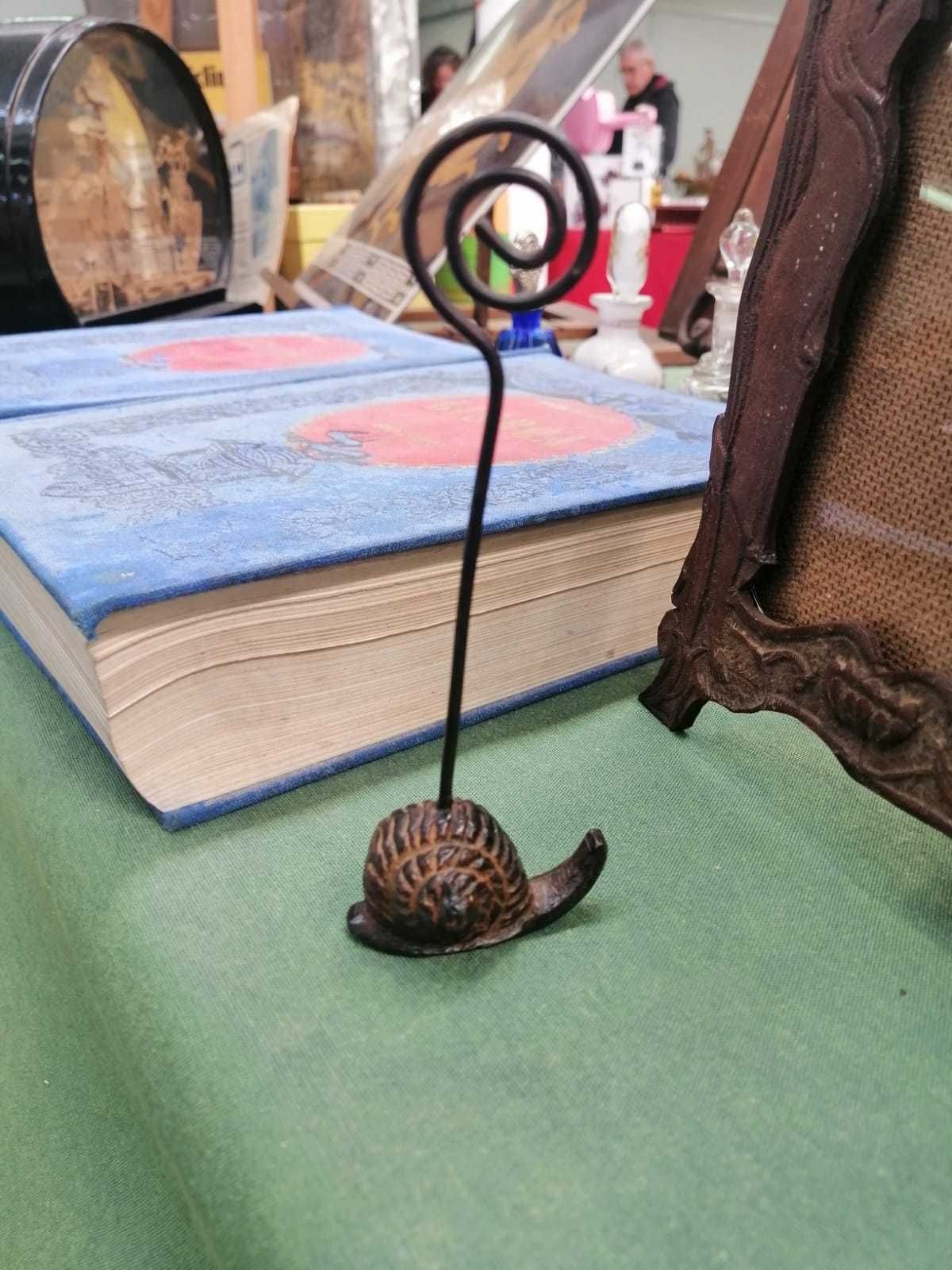 Caracol em ferro fundido - Marcador de mesa antigo