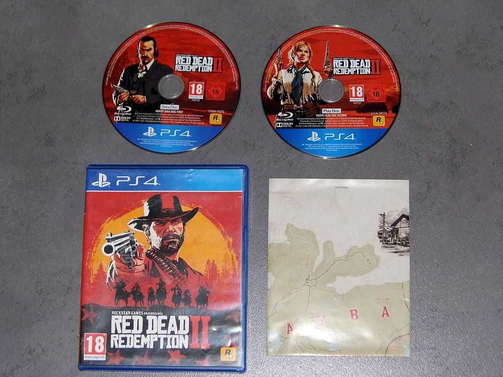 Gra na konsole PS4 Red Dead Redemption II + mapa PO POLSKU Stan bdb
