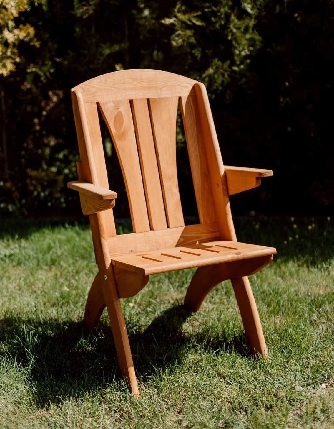 Krzesło ogrodowe drewniane składane, tarasowe X lamel nr 7