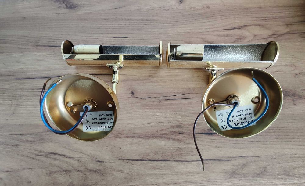 Dwa kinkiety, lampy ścienne