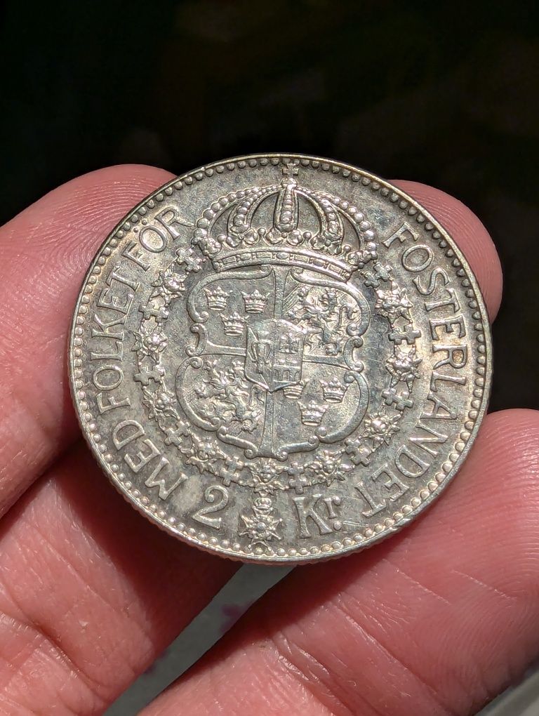 2 korony 1935 Szwecja srebro stara moneta monety kolekcja