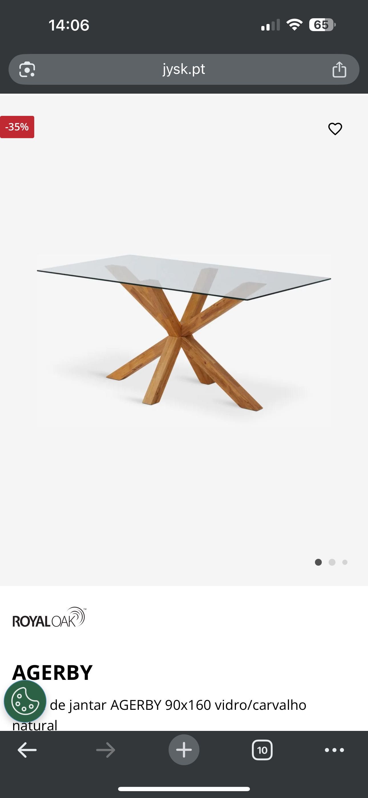 Mesa de jantar Jysk AGERBY Embalada