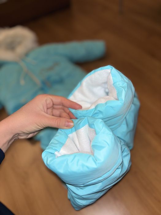 Зимовий дитячий комбінезон на овчині 86 розмір