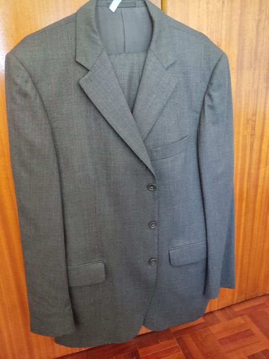 Fato de lã cinza tamanho 54