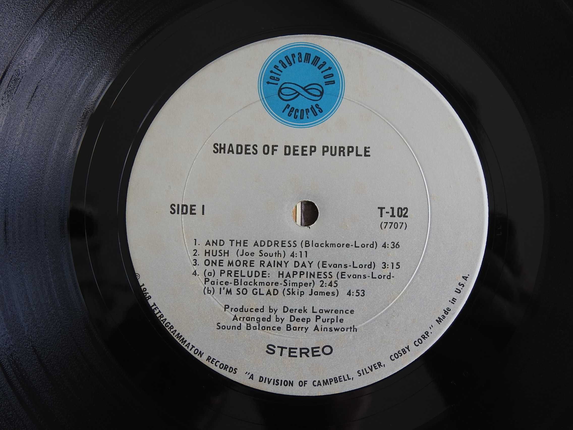 Deep Purple ‎Shades Of Deep Purple LP USA пластинка 1968 1 press EX