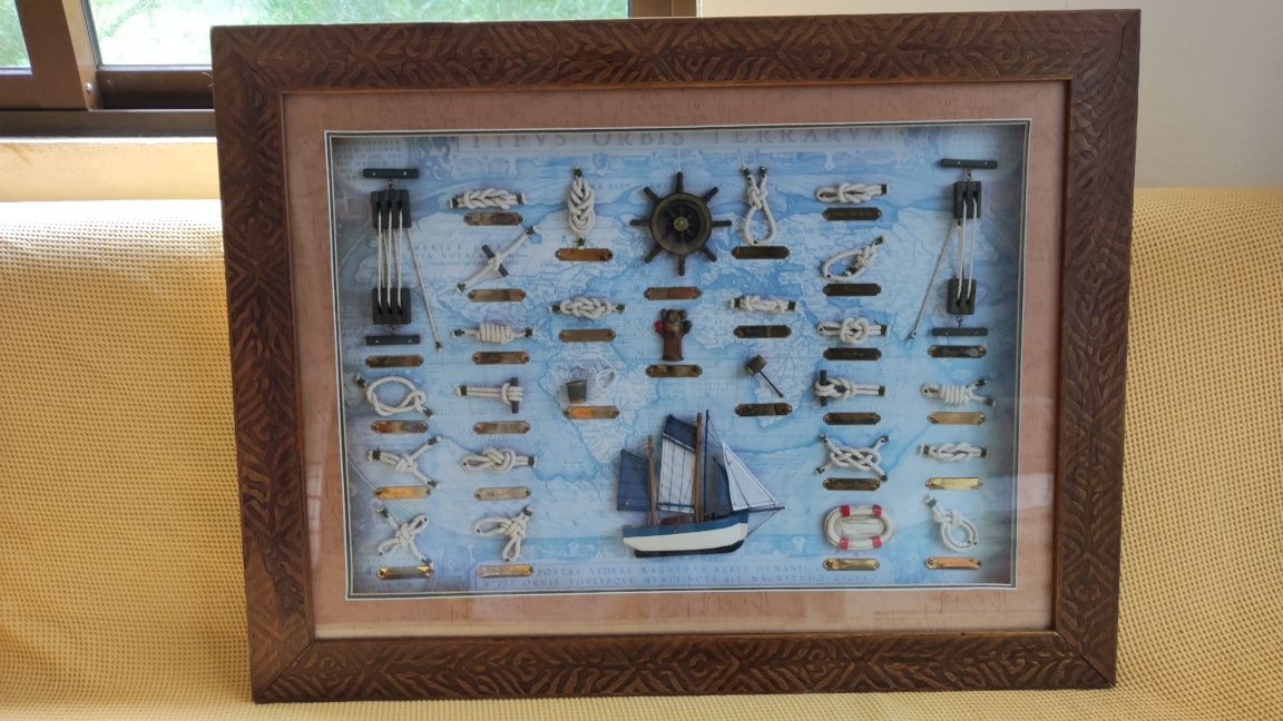 Quadro com nós da marinha