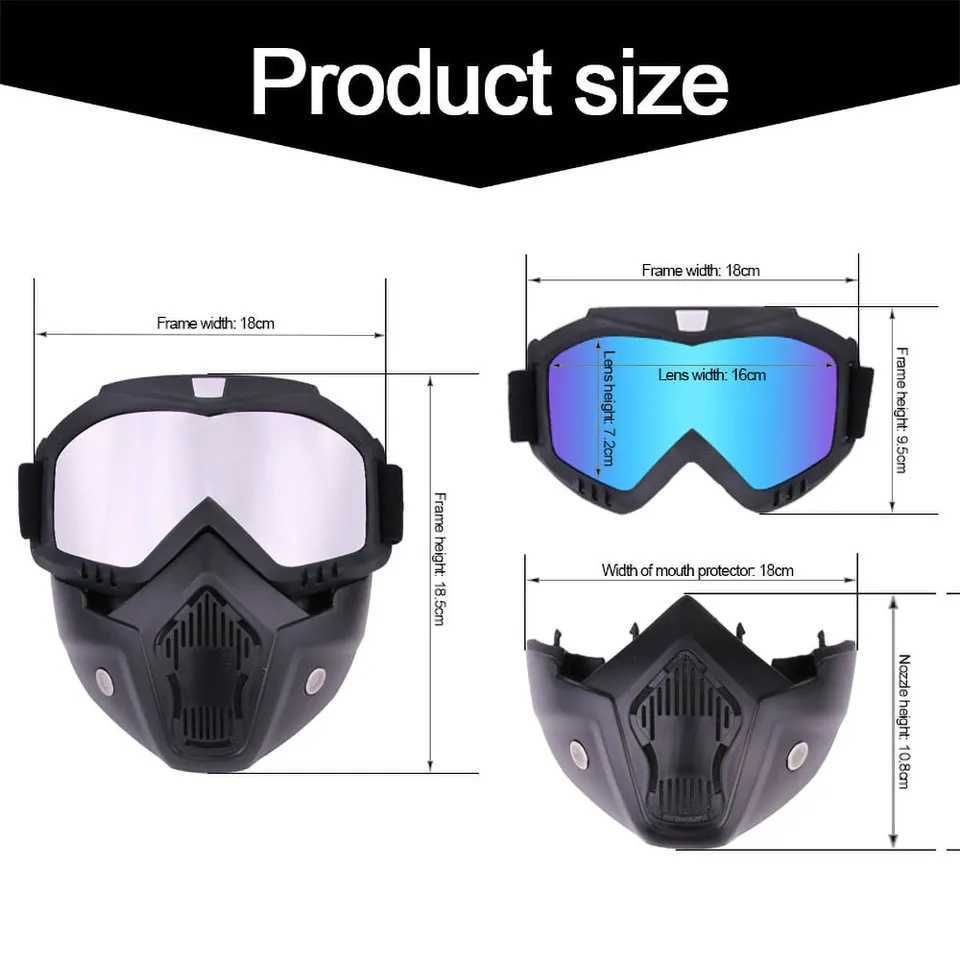 Wiatroszczelna maska gogle okulary sportowe do jazda motocross narty