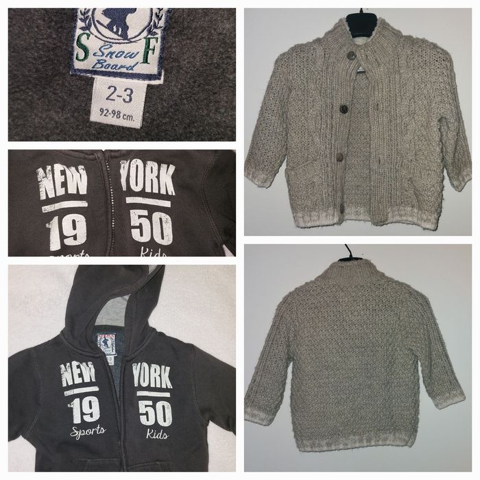30€ o lote - Sweat com Capuz Sfera e Casaco quentinho Zara 2/3anos