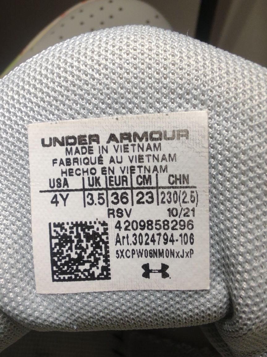 Buty sportowe dziecięce, koszykówka UNDER ARMOUR r.36