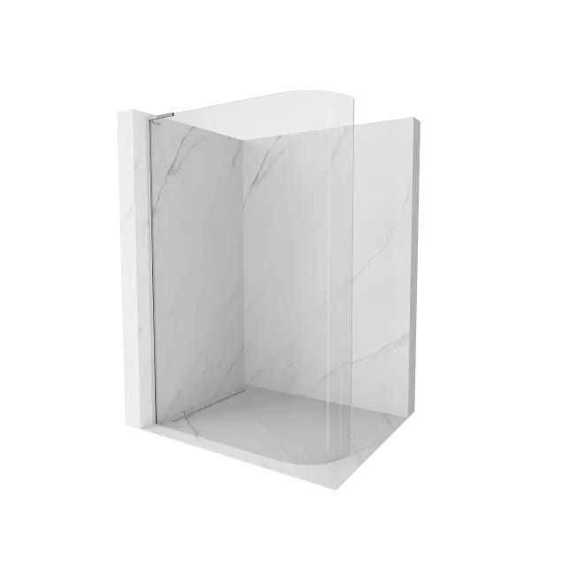 Mexen Kioto-R L ścianka prysznicowa zaokrąglona 120 x 200 cm, chrom