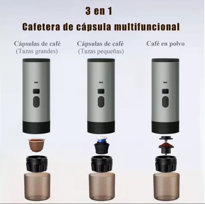 Máquina de café portátil a bateria
