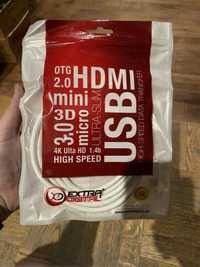 Відеокабель HDMI USB новий, запакований