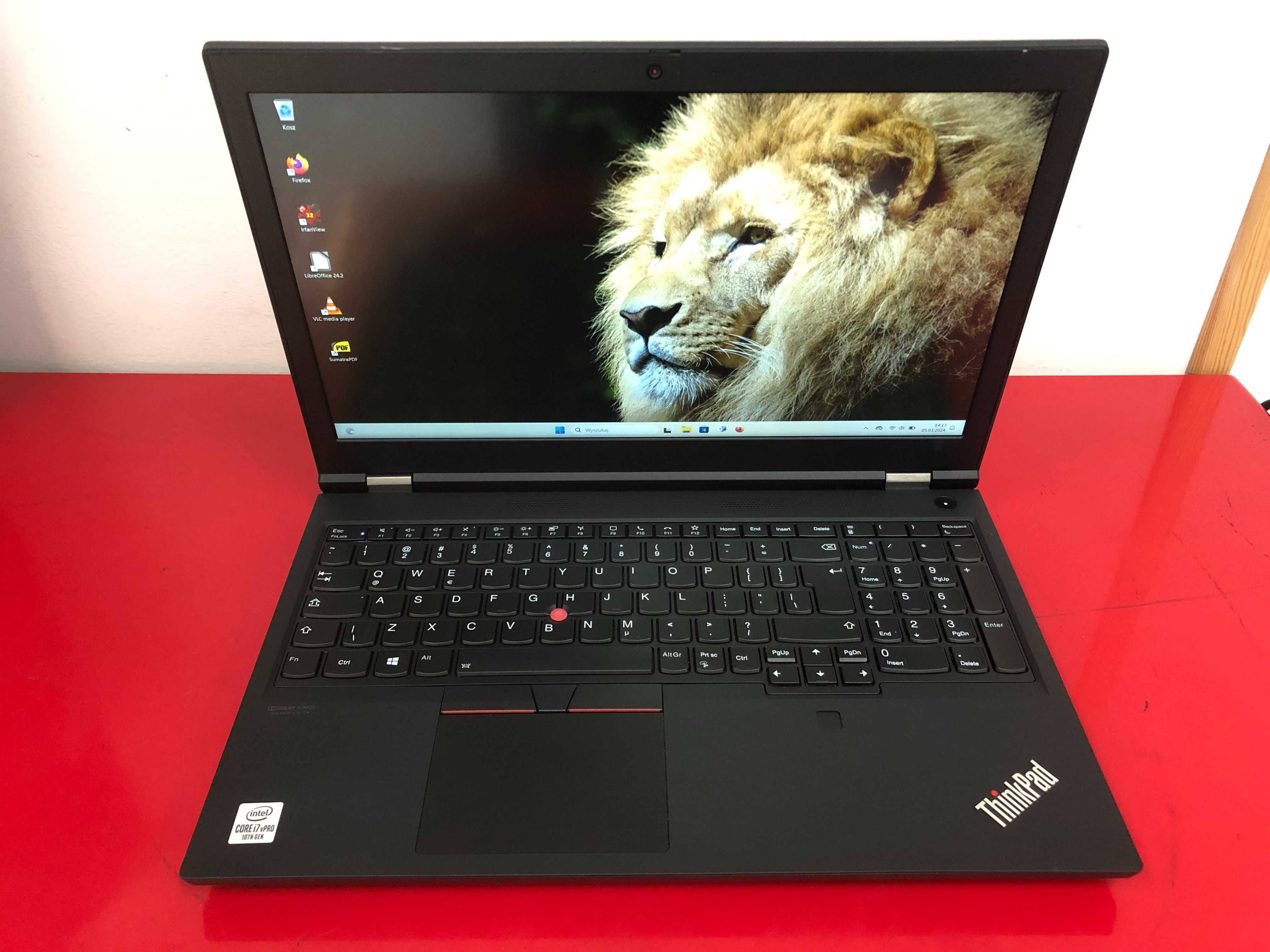 Profesjonalny Lenovo ThinkPad P15 G1 i5-10gen 32GB 512 SSD nVidia