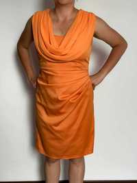 elegancka pomarańczowa sukienka