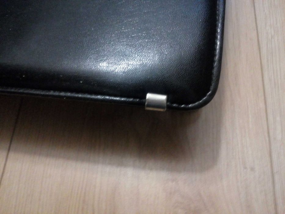 Teczka aktówka męska z ekoskóry, czarna