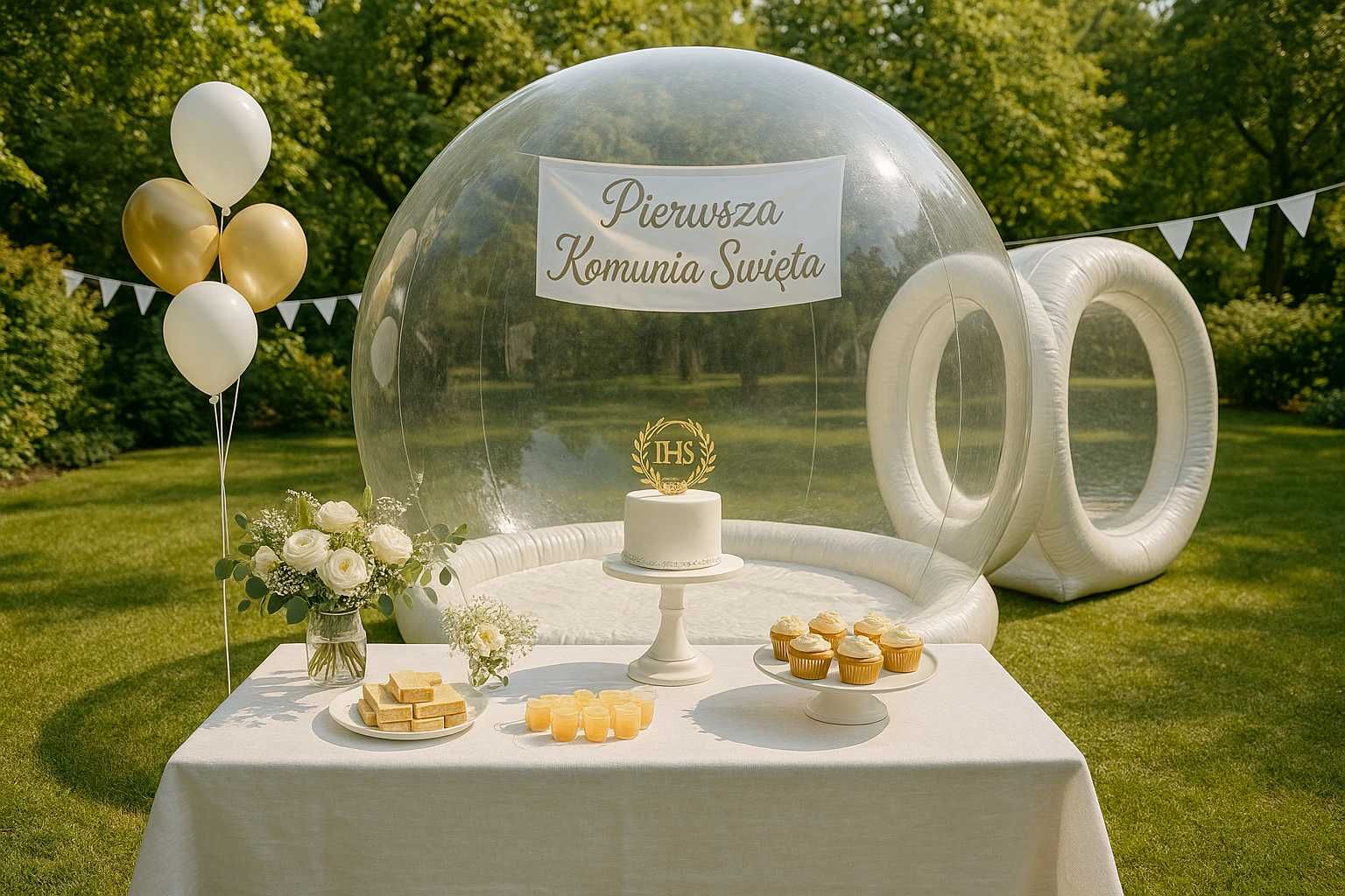 Bubble House - Magiczny domek! Balonowa atrakcja Dmuchany Zamek Kula