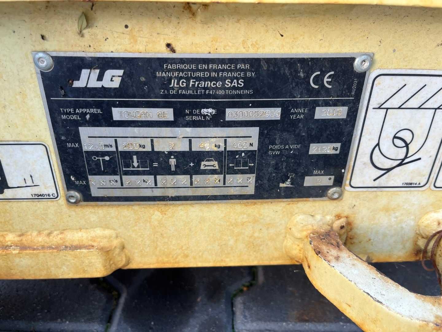 Zwyżka JLG Toucan 8E podnośnik masztowy pionowy 8,2 m TYLKO 268 h