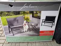 Ławka ogrodowa grafitowa