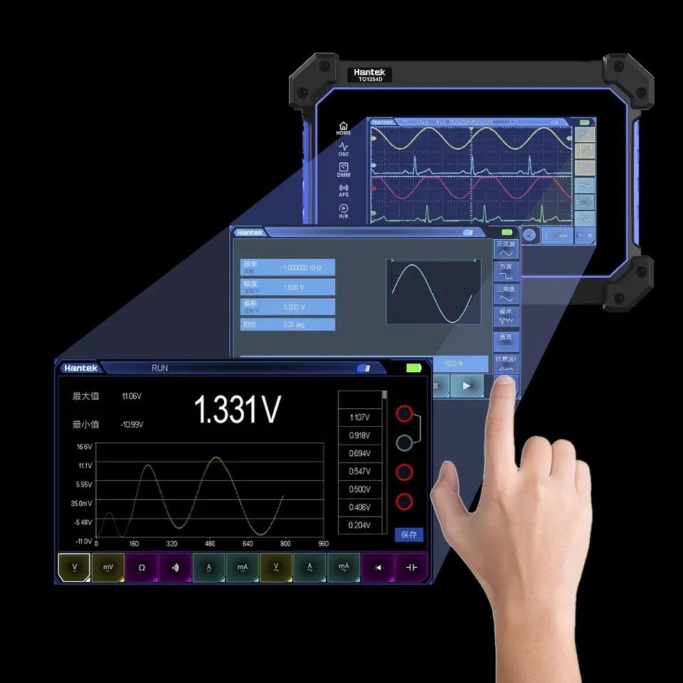 Осциллограф Hantek TO1112c встроеный мультиметр (TO1112D)