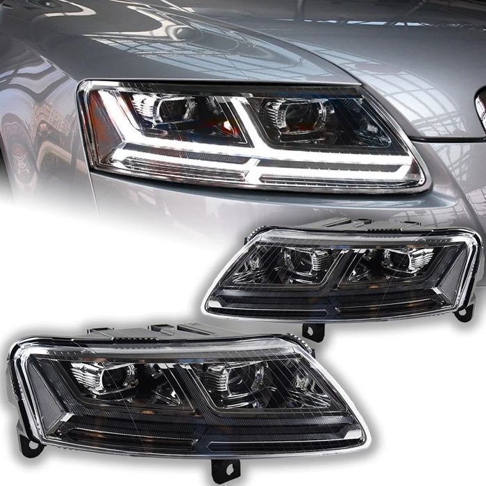 Reflektory LED do Audi A6 C6 z Dynamicznym Sygnałem