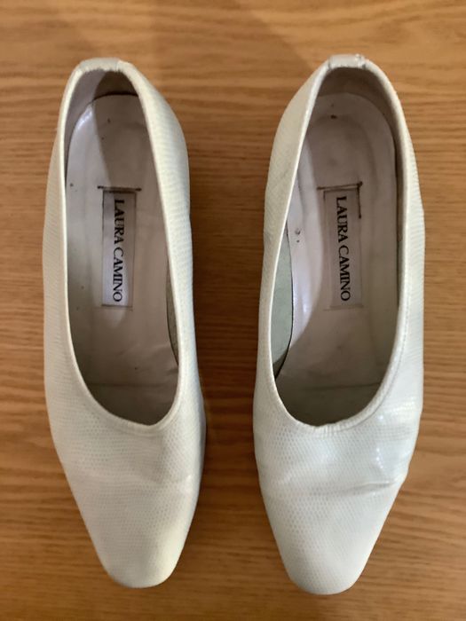 Sapatos verde água, muito elegantes, Laura Camino, tamanho 37, usados