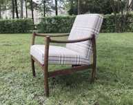 Fotel B-8410 Radomsko, Narciarz polski design,  unikat vintage PRL