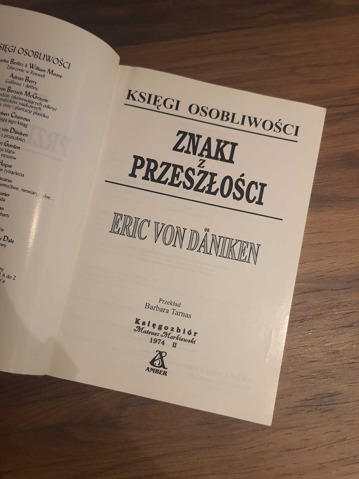 książka Znaki Przeszłości Erich von Daniken