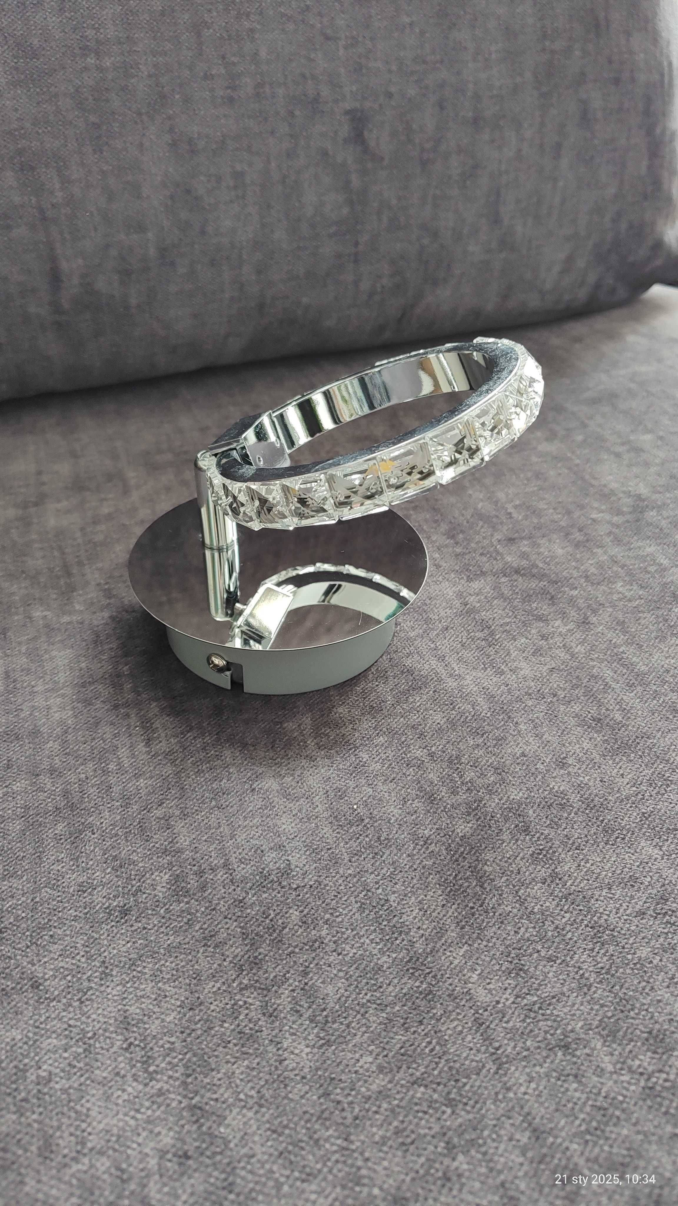 Kinkiet , lampa z kryształkami , styl glamour