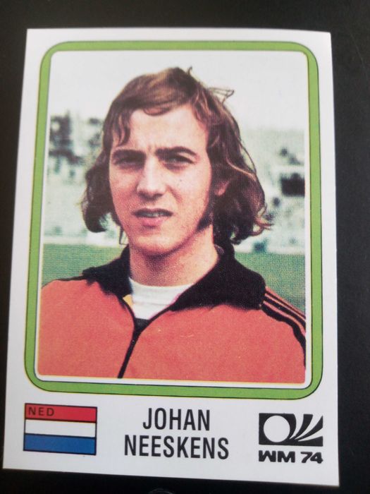Cromo Panini World Cup Story de Johan Neeskens no Mundial 74