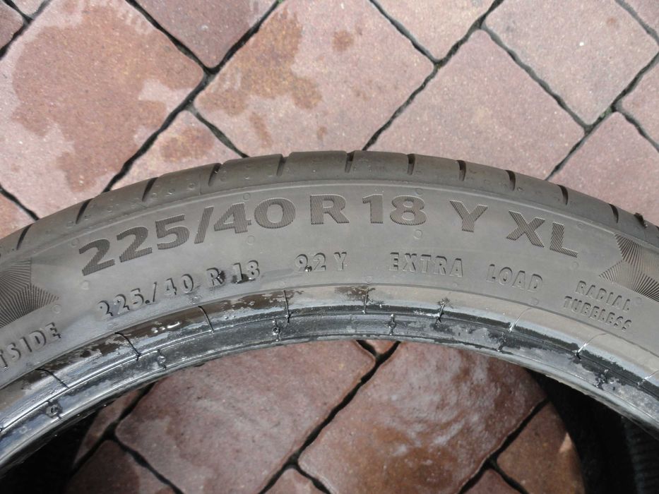 225/40R18 Continental 2 sztuki LATO 2024 rok JAK NOWE