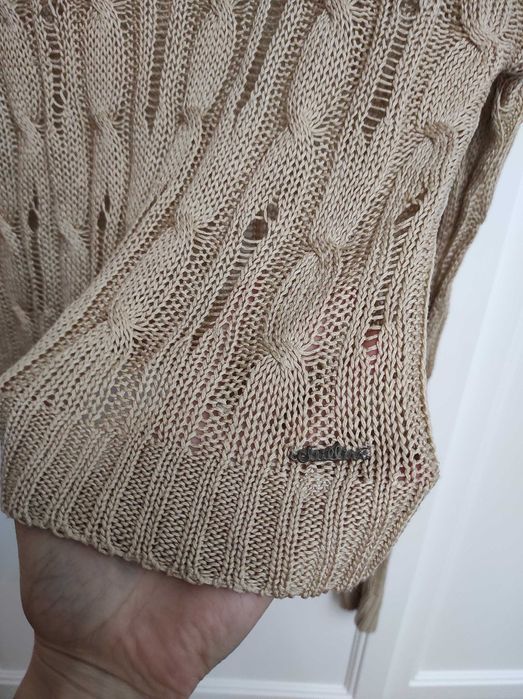 Sweterek ażurowy krótki S