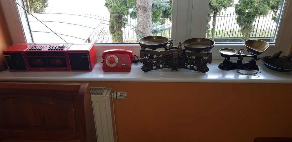 Duży Radiomagnetofon Klasyk Czerwony Grundig Stan Kolekcjonerski !!!