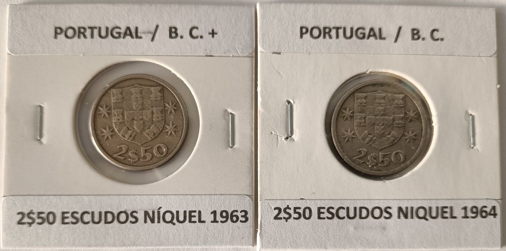 Moedas da 2ª República Portuguesa de 2$50 escudos ( Níquel )