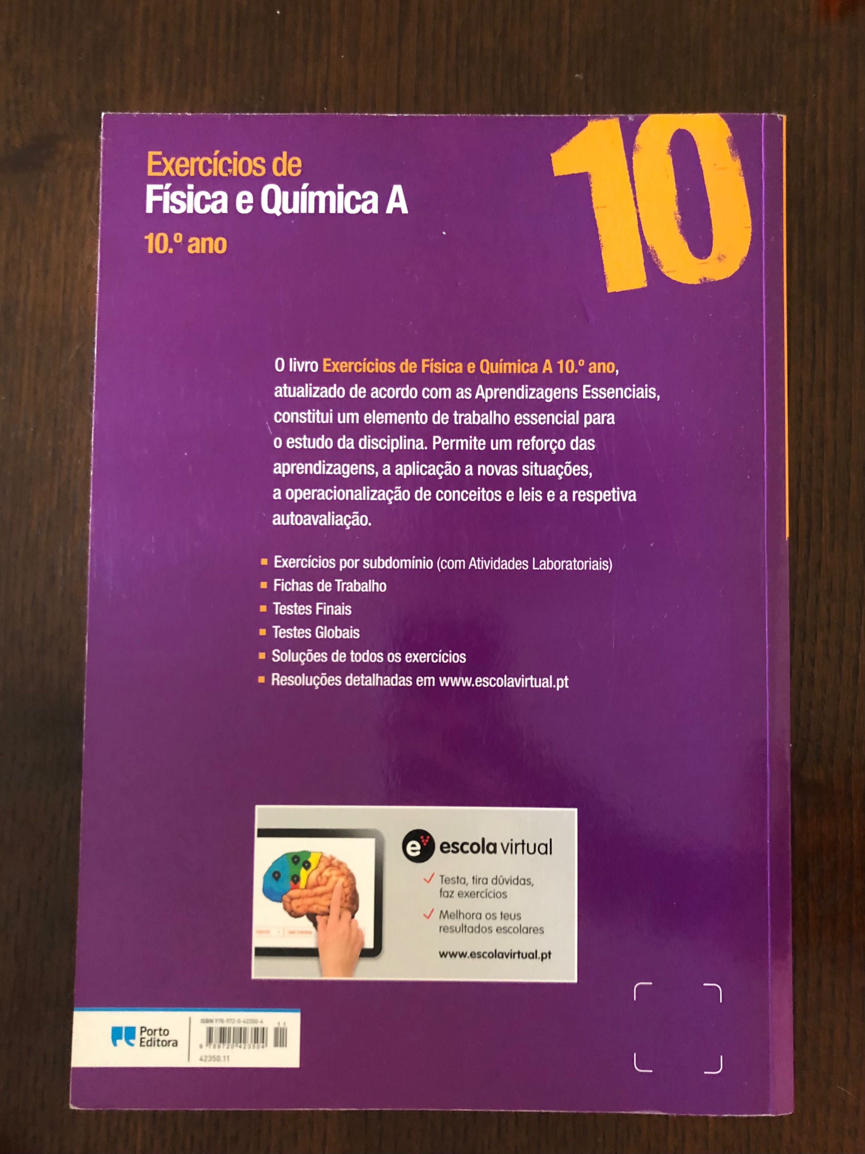 Livro de Exercícios de Física e Química A - 10º ano - Porto Editora