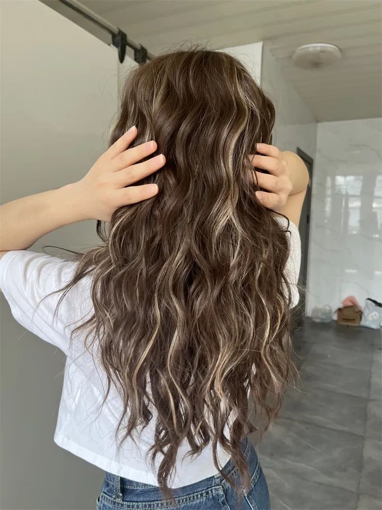 Парик женский длинные вьющиеся волосы
