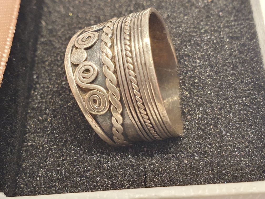 pierścionek, obrączka, srebro 925, autorski