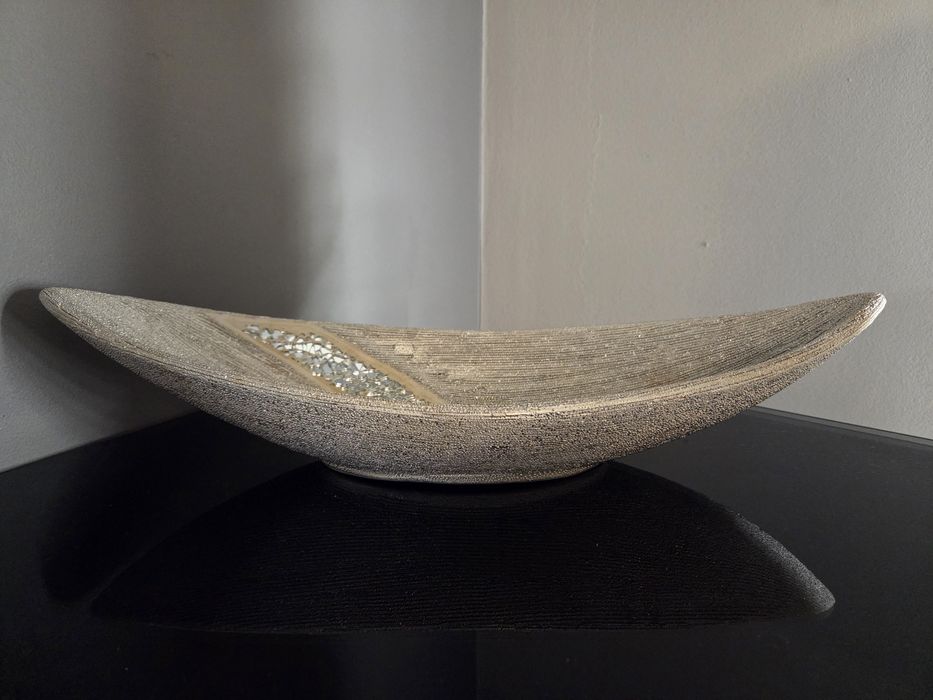 Srebrna Misa z Kruszonym Lustrem Home And You