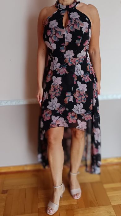 Prześliczna suknia zwiewna na wesele vissavi r40/L duży biust astmetr