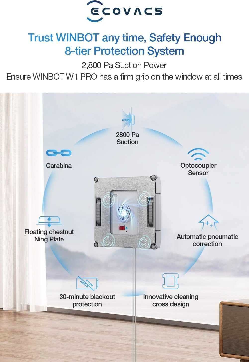 Robot do mycia okien ECOVACS Winbot W1 Pro