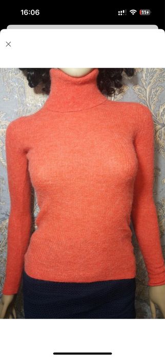 Гольф водолазк monoprix femme Франція мохер вовна  шерсть р.xs