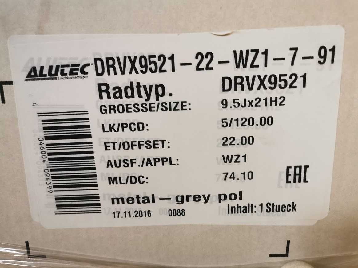 alufelgi 9,5x21 BMW seria 5 6 7 X6 E60 E61 E63 E64 F01 F02 X6 F16 nowe